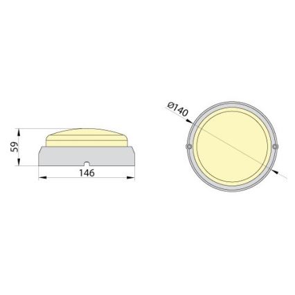 Brilagi - LED Stropné priemyselné svietidlo SIMA LED/12W/230V IP65 čierna