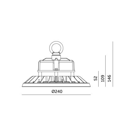 Brilagi - LED stropné priemyselné svietidlo TITAN PRO LED/100W/230V 4000K IP65