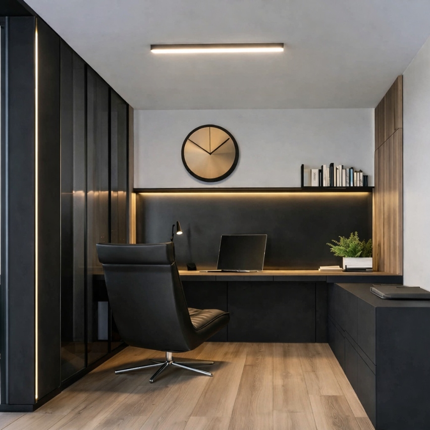 Brilagi - LED stropné prisadené svietidlo FULLDAY LED/10/15/20W/230V 2700/4000/6000K 60 cm UGR19 čierna
