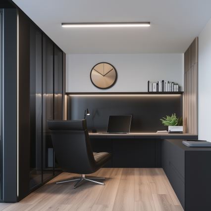 Brilagi - LED stropné prisadené svietidlo FULLDAY LED/20/30/40W/230V 2700/4000/6000K 120 cm UGR19 čierna