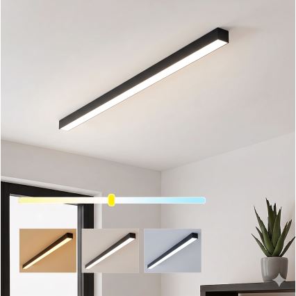 Brilagi - LED prisadené stropné svietidlo FULLDAY LED/30/40/50W/230V 2700/4000/6000K 150 cm čierne