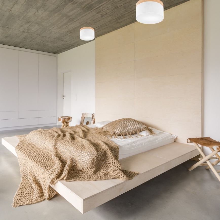 Brilagi - LED Stropné svietidlo BELLADONNA 1xE27/15W/230V pr. 30 cm biela/borovica