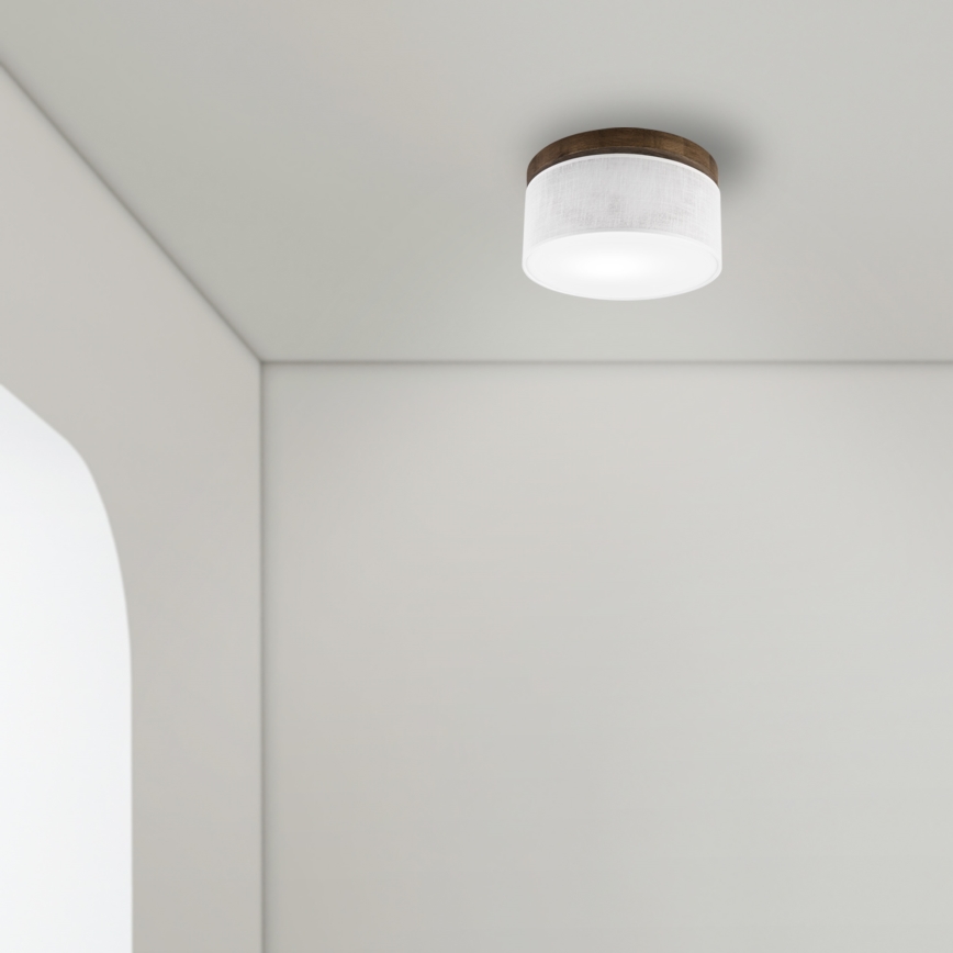 Brilagi - LED Stropné svietidlo BELLADONNA 1xE27/15W/230V pr. 30 cm biela/dub orech