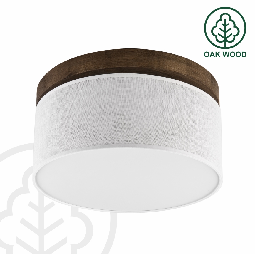 Brilagi - LED Stropné svietidlo BELLADONNA 1xE27/15W/230V pr. 30 cm biela/dub orech