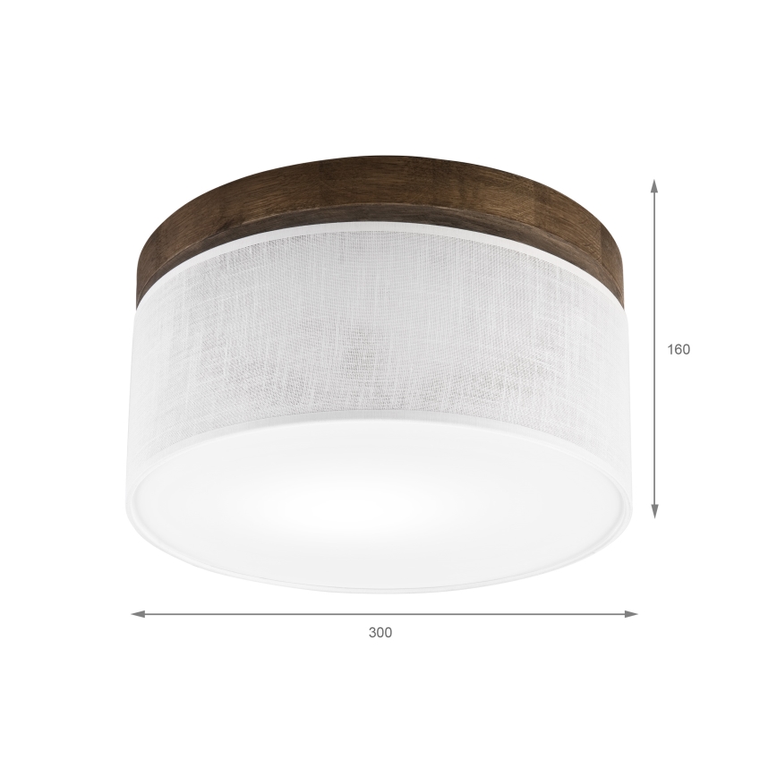 Brilagi - LED Stropné svietidlo BELLADONNA 1xE27/15W/230V pr. 30 cm biela/dub orech