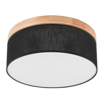 Brilagi - LED Stropné svietidlo BELLADONNA 2xE27/15W/230V pr. 40 cm čierna/borovica