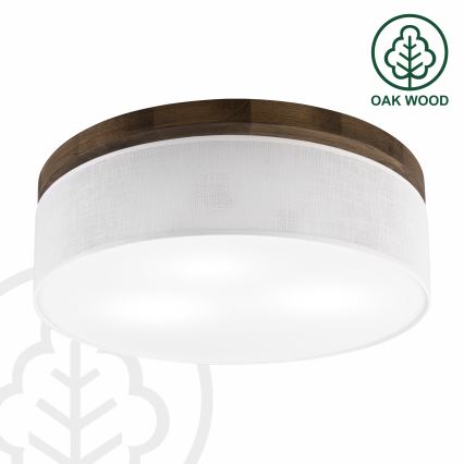 BRILAGI - LED Stropné svietidlo BELLADONNA 3xE27/15W/230V pr. 50 cm biela/dub orech