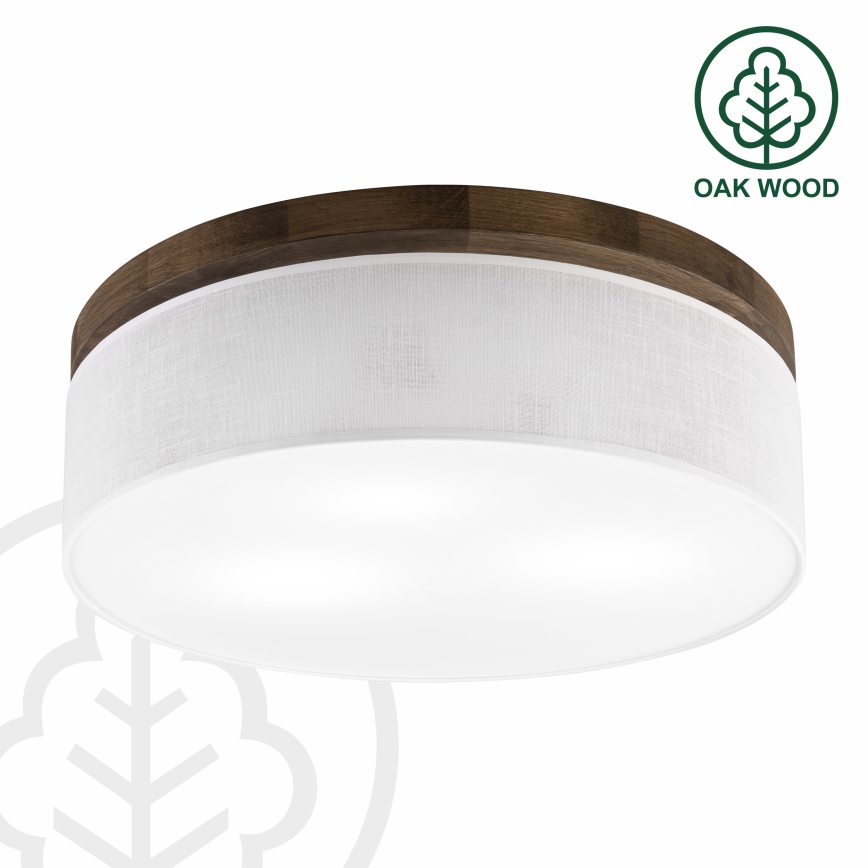 BRILAGI - LED Stropné svietidlo BELLADONNA 3xE27/15W/230V pr. 50 cm biela/dub orech