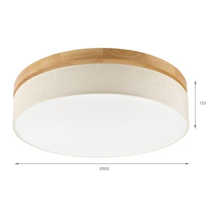 Brilagi - LED Stropné svietidlo BELLADONNA LED/36W/230V pr. 50 cm krémová/dub