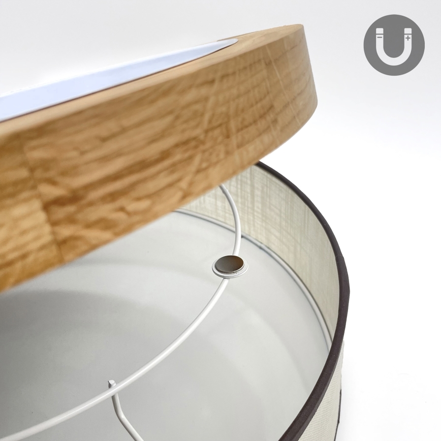 Brilagi - LED stropné svietidlo BELLADONNA LED/36W/230V, priemer 40 cm, krémové/dub