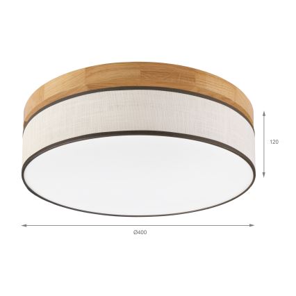 Brilagi - LED stropné svietidlo BELLADONNA LED/36W/230V, priemer 40 cm, krémové/dub
