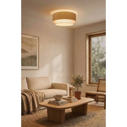 Brilagi - LED stropné svietidlo BOHO ECO 1xE27/10W/230V pr. 40 cm béžová/krémová