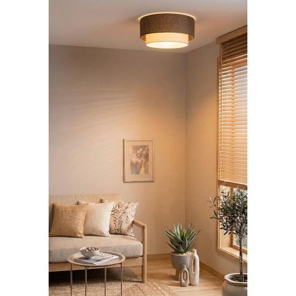 Brilagi - LED stropné svietidlo BOHO ECO 1xE27/10W/230V pr. 40 cm hnedá/krémová