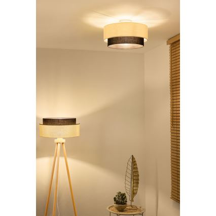 Brilagi - LED Stropné svietidlo BOHO STYLE 1xE27/15W/230V pr. 40 cm krémové/hnedé