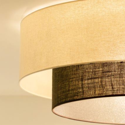 Brilagi - LED Stropné svietidlo BOHO STYLE 3xE27/15W/230V pr. 80 cm krémová/hnedá