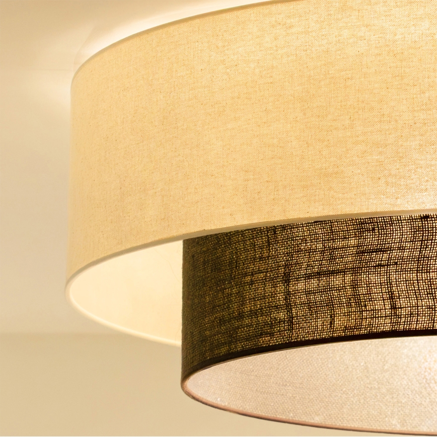 Brilagi - LED Stropné svietidlo BOHO STYLE 3xE27/15W/230V pr. 80 cm krémová/hnedá