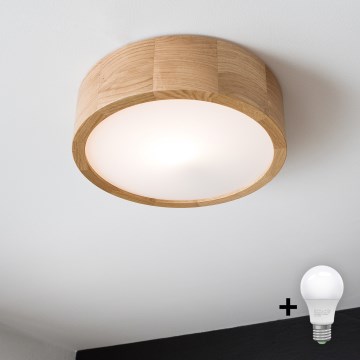 Brilagi - LED Stropné svietidlo CARVALHO 1xE27/60W/230V dub pr. 27,5 cm