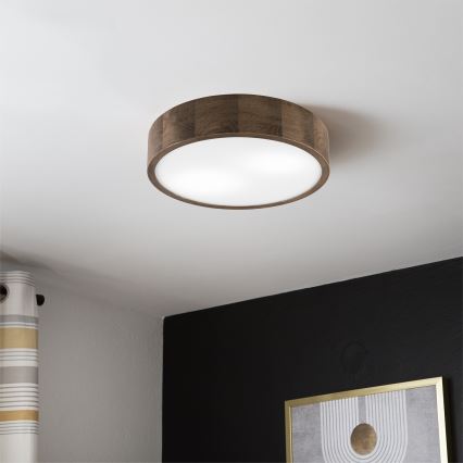 Brilagi - LED Stropné svietidlo CARVALHO 2xE27/60W/230V dub orech pr. 37 cm