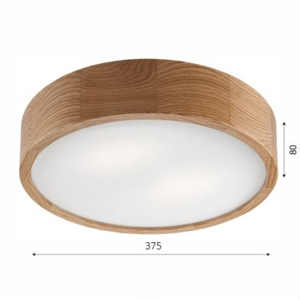 Brilagi - LED Stropné svietidlo CARVALHO 2xE27/60W/230V dub pr. 37,5 cm