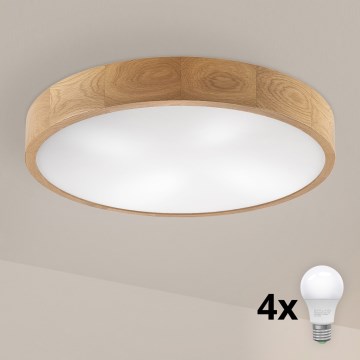 Brilagi - LED Stropné svietidlo CARVALHO 4xE27/60W/230V dub pr. 57,5 cm