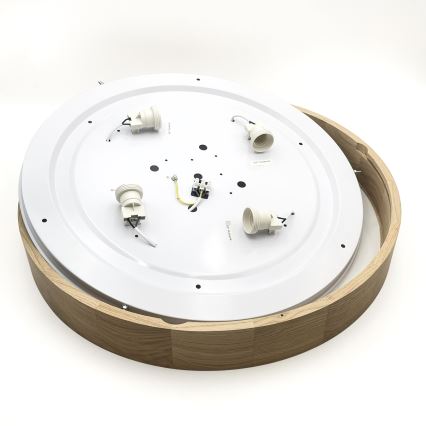 Brilagi - LED stropné svietidlo CARVALHO 4xE27/60W/230V dub, priemer 57,5 cm