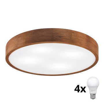 Brilagi - LED Stropné svietidlo CARVALHO 4xE27/60W/230V dub třešeň pr. 57,5 cm