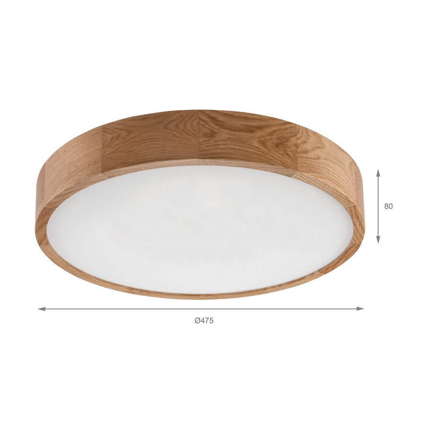 Brilagi - LED stropné svietidlo CARVALHO LED/36W/230V, dubové, pr. 47,5 cm
