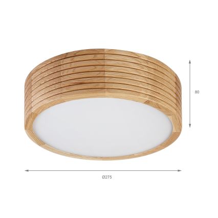 Brilagi - LED stropné svietidlo CARVALHO MODERN 1xE27/60W/230V pr. 27,5 cm dub