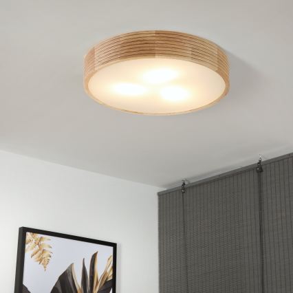 BRILAGI - LED stropné svietidlo CARVALHO MODERN 3xE27/60W/230V, priemer 47,5 cm, dub