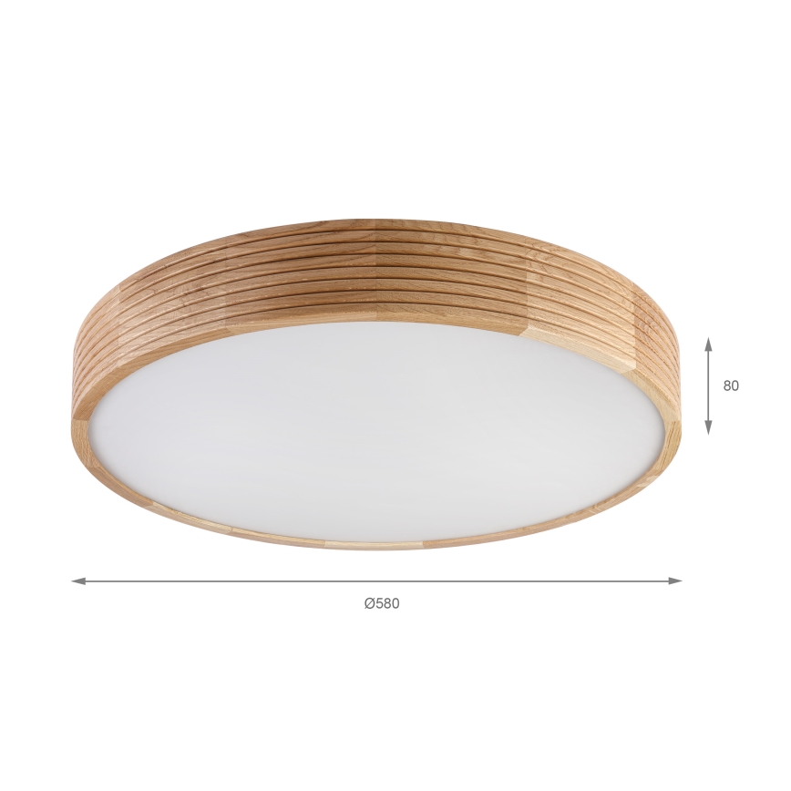 BRILAGI - LED stropné svietidlo CARVALHO MODERN 4xE27/60W/230V, dub, priemer 57,5 cm