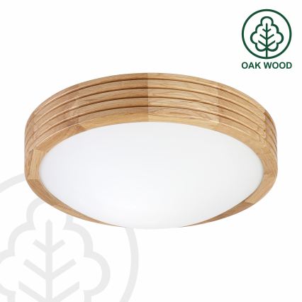 Brilagi - LED stropné svietidlo CARVALHO MODERN SLIM 1xE27/60W/230V, priemer 27,5 cm, dub