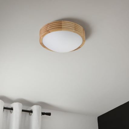 Brilagi - LED stropné svietidlo CARVALHO MODERN SLIM 1xE27/60W/230V, priemer 27,5 cm, dub