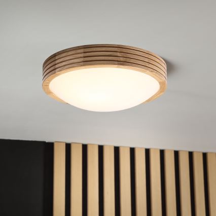 Brilagi - LED stropné svietidlo CARVALHO MODERN SLIM 1xE27/60W/230V, priemer 27,5 cm, dub