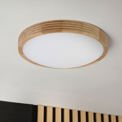 BRILAGI - LED Stropné svietidlo CARVALHO MODERN SLIM 2xE27/60W/230V pr. 37,5 cm dub