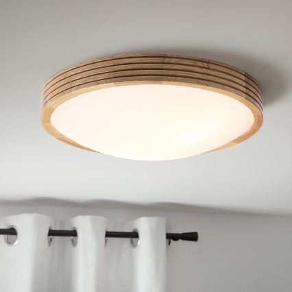 BRILAGI - LED Stropné svietidlo CARVALHO MODERN SLIM 2xE27/60W/230V pr. 37,5 cm dub
