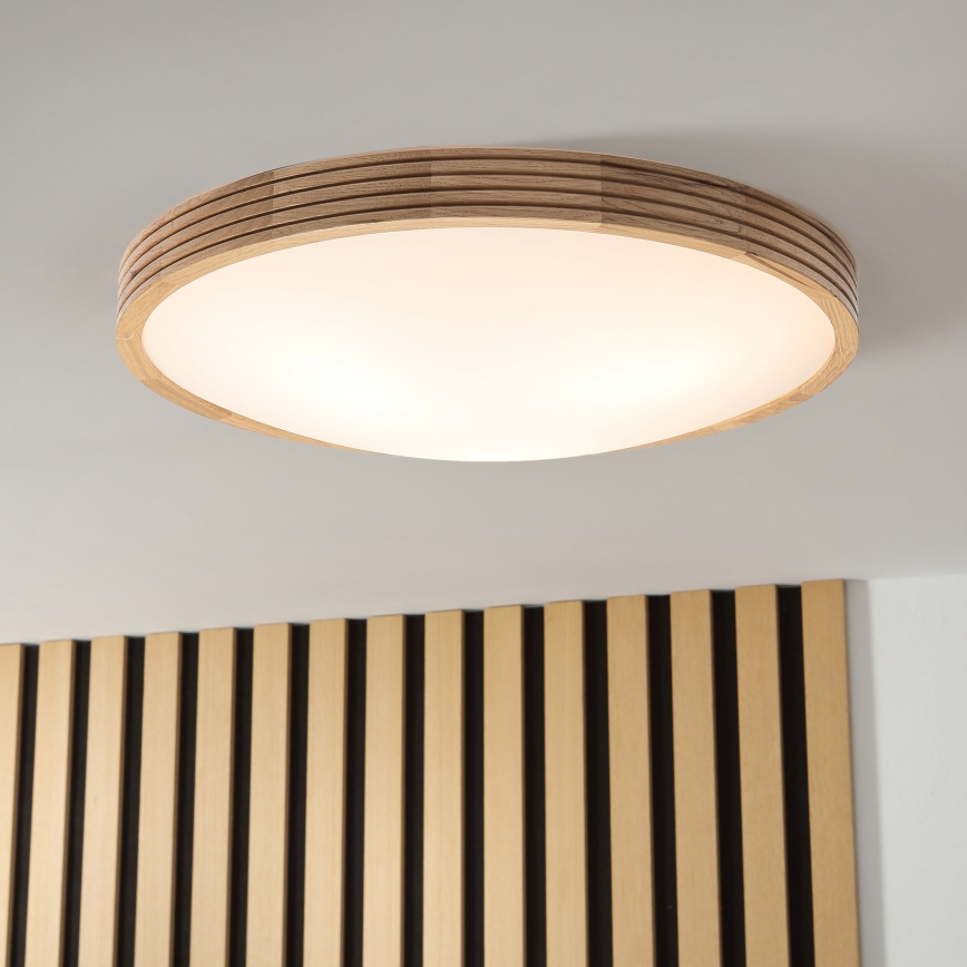 Brilagi - LED stropné svietidlo CARVALHO MODERN SLIM 3xE27/60W/230V priemer 47,5 cm dub