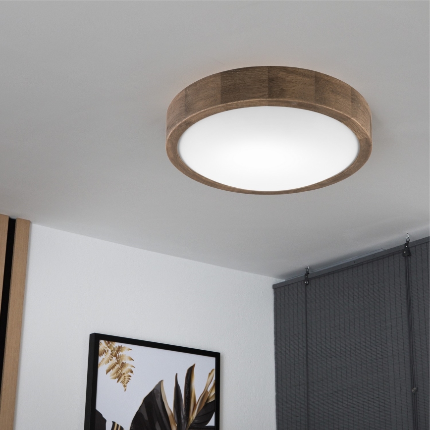 Brilagi - LED Stropné svietidlo CARVALHO SLIM 1xE27/60W/230V dub orech pr. 27 cm