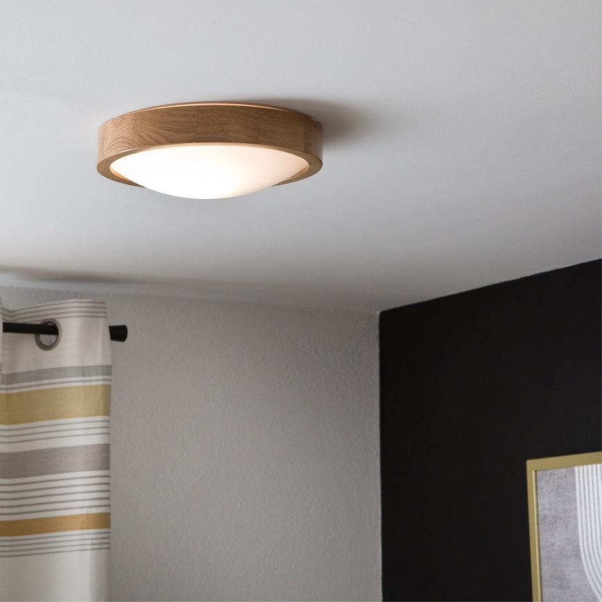 Brilagi - LED Stropné svietidlo CARVALHO SLIM 1xE27/60W/230V dub pr. 27 cm