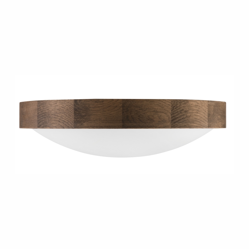 Brilagi - LED stropné svietidlo CARVALHO SLIM 2xE27/15W/230V, dub/orech, priemer 37 cm