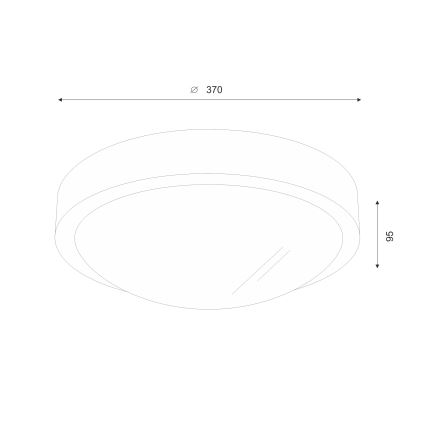 Brilagi - LED stropné svietidlo CARVALHO SLIM 2xE27/15W/230V, dub/orech, priemer 37 cm