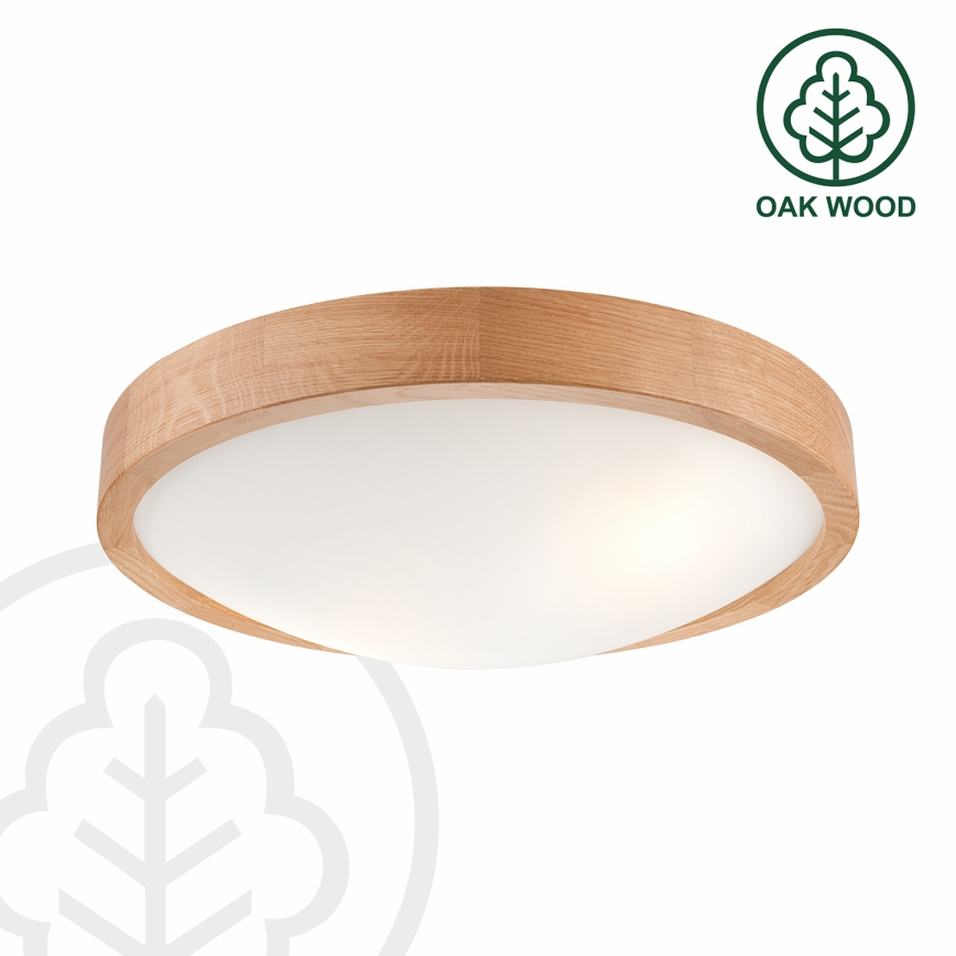 Brilagi - LED Stropné svietidlo CARVALHO SLIM 2xE27/60W/230V dub pr. 37 cm