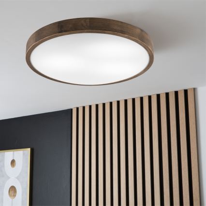 Brilagi - LED Stropné svietidlo CARVALHO SLIM 3xE27/60W/230V dub orech pr. 47 cm