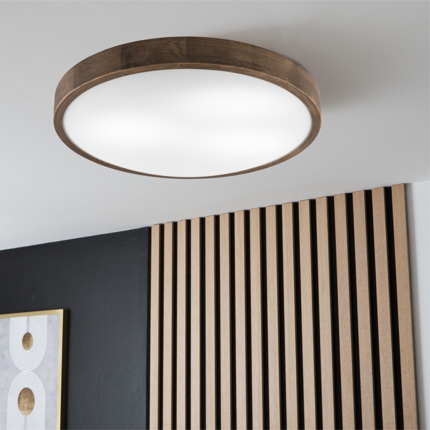 Brilagi - LED Stropné svietidlo CARVALHO SLIM 3xE27/60W/230V dub orech pr. 47 cm