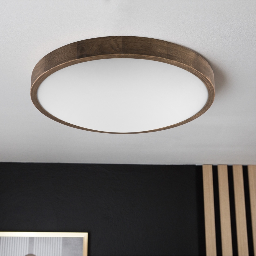 Brilagi - LED Stropné svietidlo CARVALHO SLIM 3xE27/60W/230V dub orech pr. 47 cm