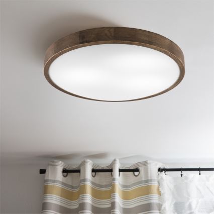 Brilagi - LED Stropné svietidlo CARVALHO SLIM 3xE27/60W/230V dub orech pr. 47 cm