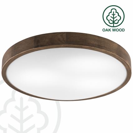 Brilagi - LED Stropné svietidlo CARVALHO SLIM 3xE27/60W/230V dub orech pr. 47 cm