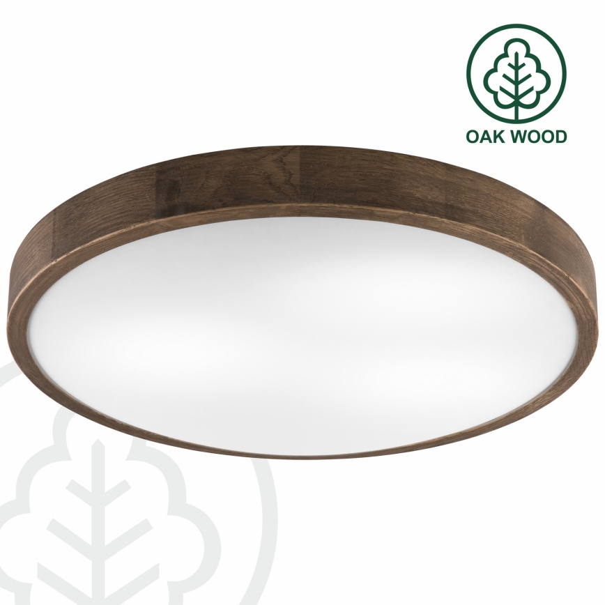 Brilagi - LED Stropné svietidlo CARVALHO SLIM 3xE27/60W/230V dub orech pr. 47 cm