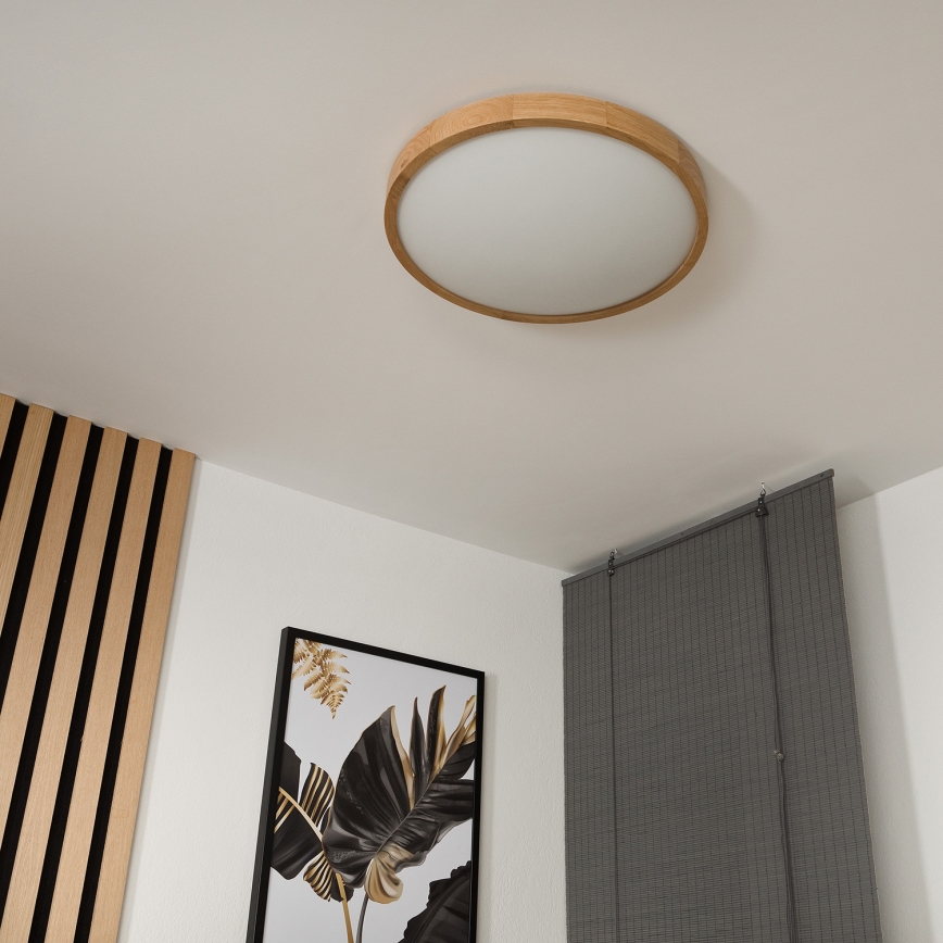 Brilagi - LED Stropné svietidlo CARVALHO SLIM 3xE27/60W/230V dub pr. 47 cm
