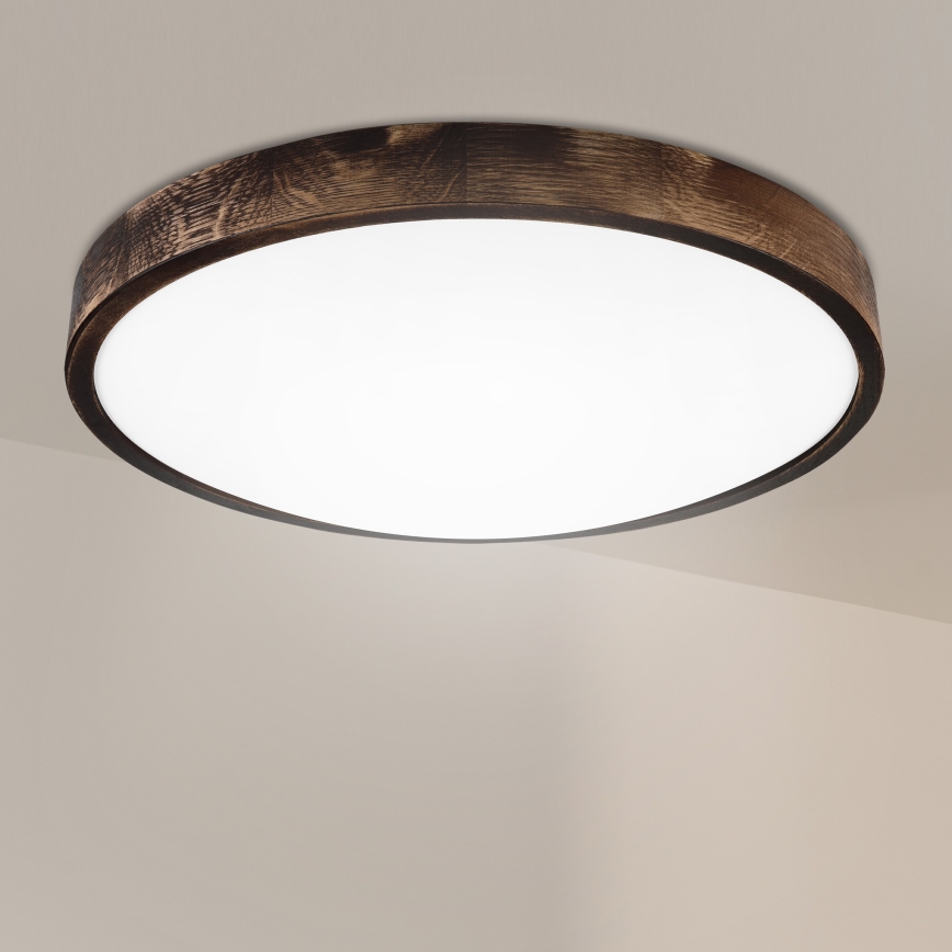 Brilagi - LED stropné svietidlo CARVALHO SLIM SMOKEY LED/36W/230V dub pr. 47,5 cm