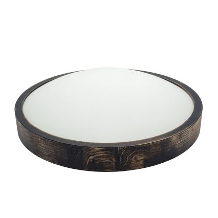Brilagi - LED stropné svietidlo CARVALHO SLIM SMOKEY LED/36W/230V dub, priemer 37,5 cm